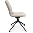 STUHL  in Aluminium Bouclé Metall, Textil  - Greige/Schwarz, Design, Textil/Metall (46/81,5-84,5/55cm) - Johann Jakob