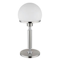 TISCHLEUCHTE 18/40 cm   - Chromfarben/Opal, KONVENTIONELL, Glas/Textil (18/40cm)