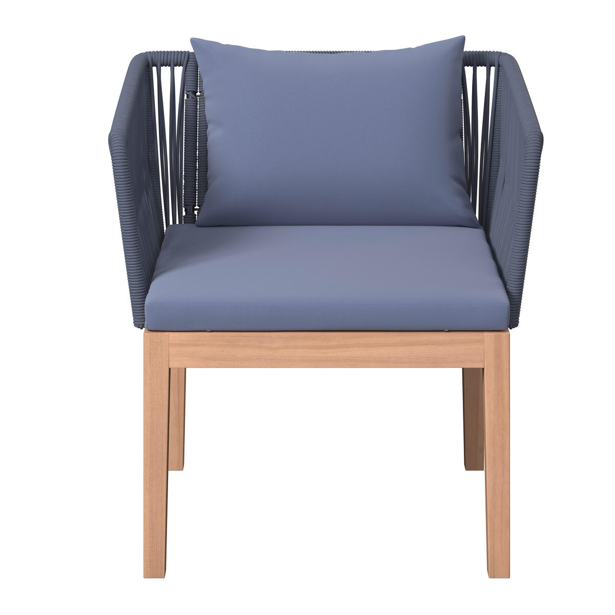 LOUNGEGARNITUR   160/74/84 cm Akazie massiv Eisen  - Akaziefarben/Grau, MODERN, Holz/Kunststoff (160/74/84cm) - Ambia Garden