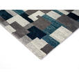 WEBTEPPICH 240/290 cm Astor Grid Grau, Petrol  - Petrol/Grau, Design, Textil (240/290cm) - Novel