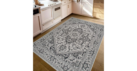 OUTDOORTEPPICH 160/230 cm Plutus Grau, Schwarz  - Schwarz/Grau, Design, Kunststoff (160/230cm) - Novel