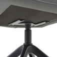 ARMLEHNSTUHL  in Aluminium, Eisen Echtleder pigmentiert  - Schwarz/Grau, Design, Leder/Metall (65/92/67,5cm) - Novel