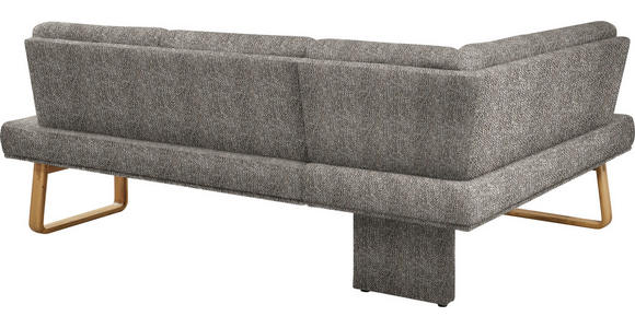 ECKBANK 174/280 cm in Eichefarben, Beige - Eichefarben/Beige, Design, Holz/Textil (174/280cm) - Dieter Knoll