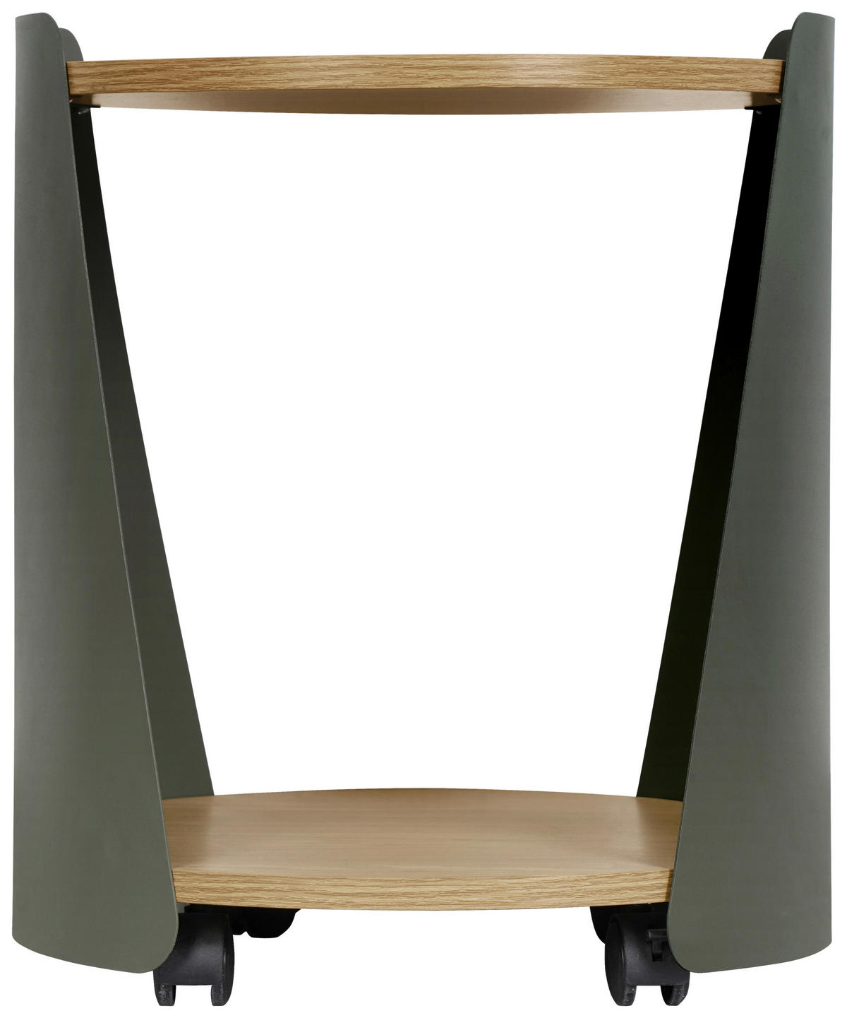 BEISTELLTISCH in Metall, Holzwerkstoff einfacher Aufbau 40/39,5/47 cm  - Naturfarben/Grün, Trend, Holzwerkstoff/Kunststoff (40/39,5/47cm) - Xora