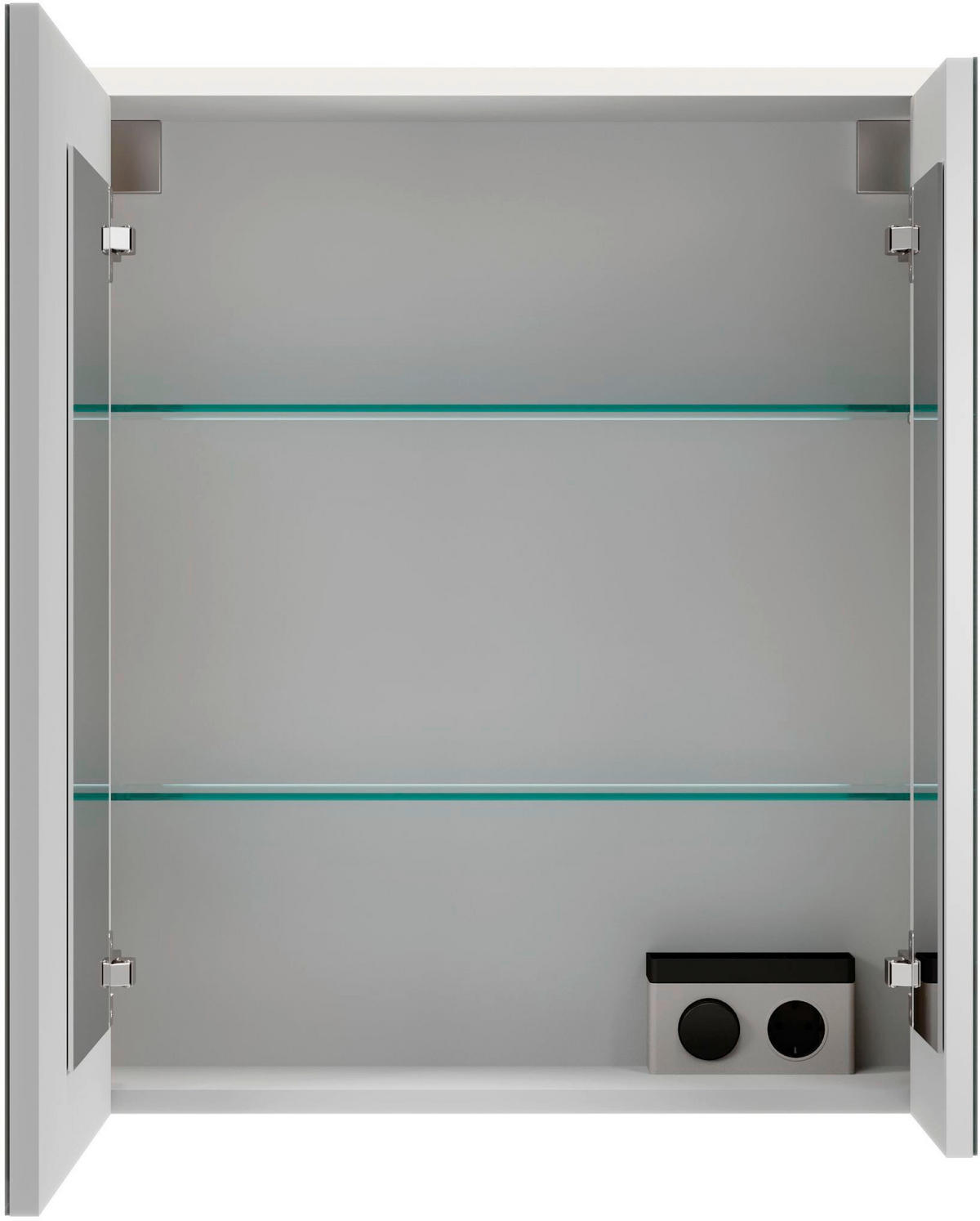 SPIEGELSCHRANK 60/68,3/16,5 cm  - Eichefarben/Silberfarben, MODERN, Glas/Holzwerkstoff (60/68,3/16,5cm) - Voleo