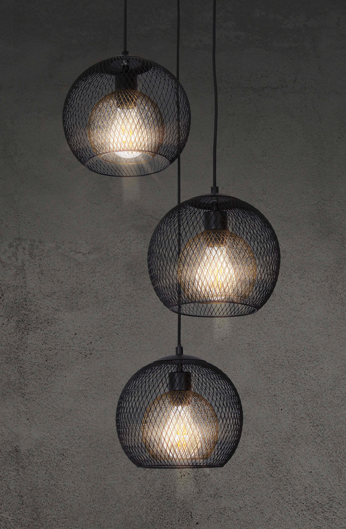 HÄNGELEUCHTE Selina 44/150 cm   - Schwarz, Design, Metall (44/150cm)