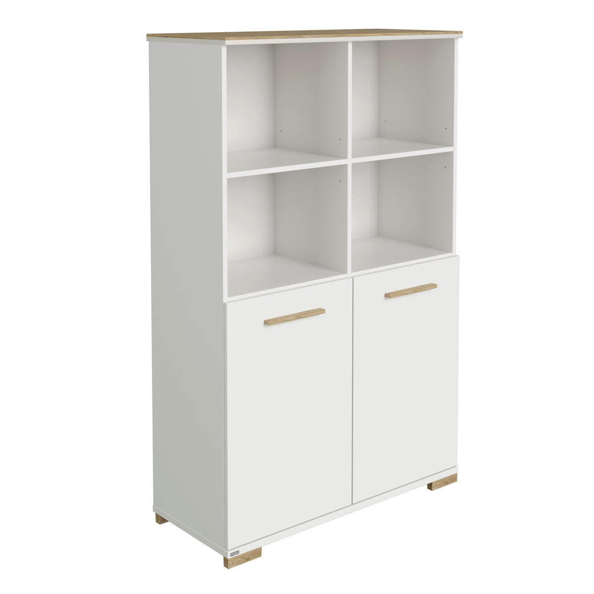 REGAL ZA BEBE   - bijela/boje hrasta, Basics, drvni materijal/plastika (94,80/150,50/39,60cm) - Paidi