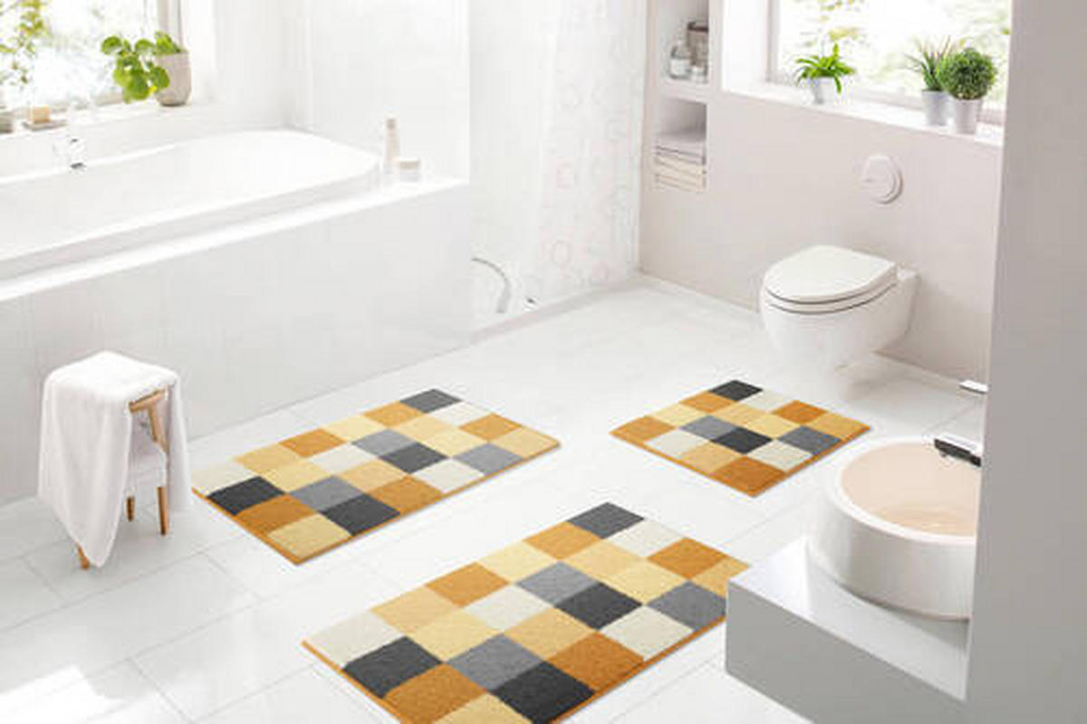KOBEREC DO KOUPELNY, 60/100 cm - bílá/černá, Basics, textil/plast (60/100cm) - Grund