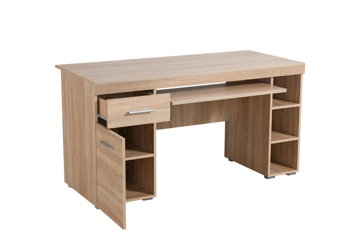 ÍRÓASZTAL 145/76/66 cm  - Sonoma tölgy, Basics, faalapú anyag (145/76/66cm) - Xora