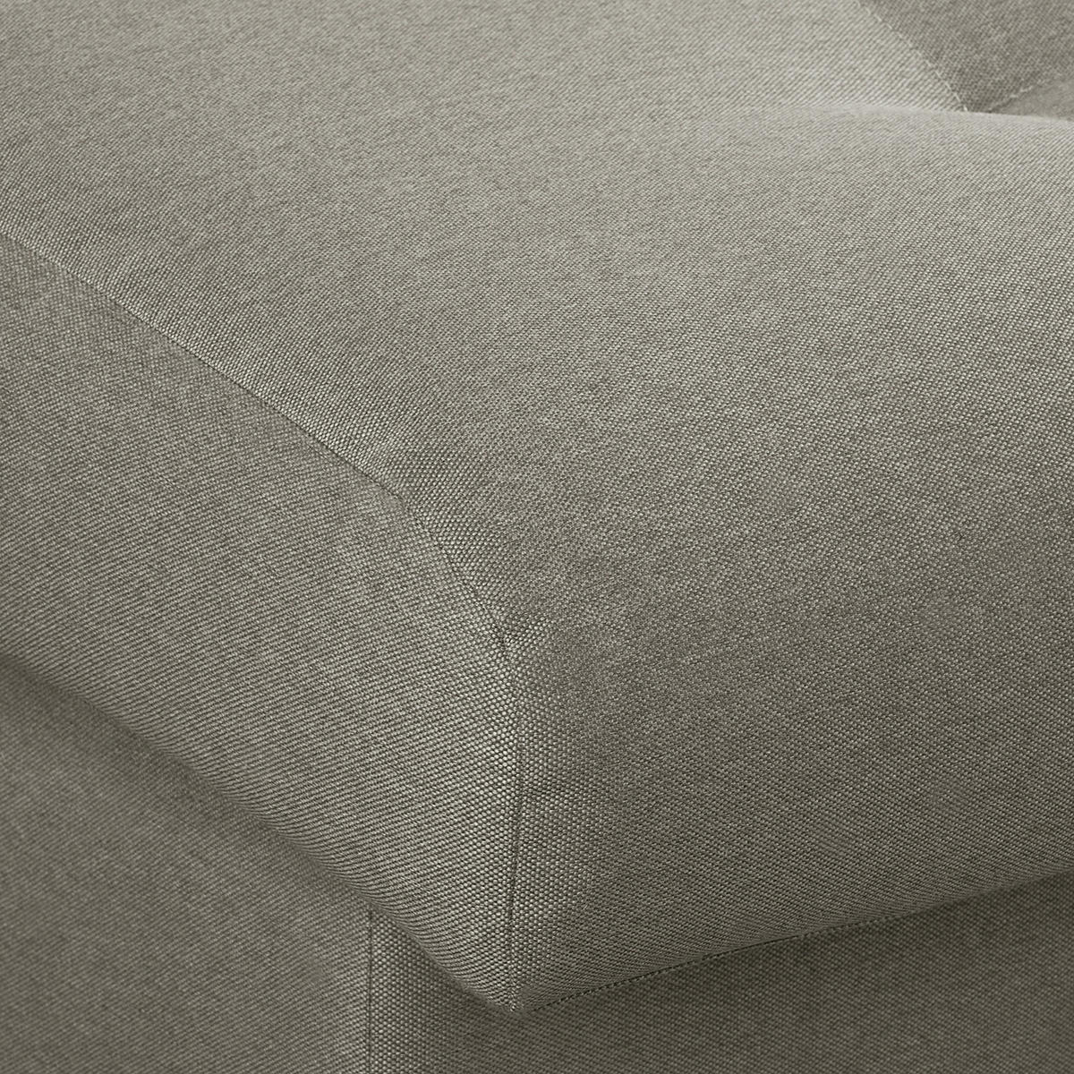 ECKSOFA Naomi in Mikrofaser Taupe Rückenkissen  243/284 cm  - Taupe/Schwarz, Design, Kunststoff/Textil (243/284cm) - P & B