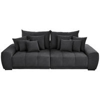 BIGSOFA in Samt Grau  - Schwarz/Grau, Konventionell, Holz/Textil (280/67/120cm) - Carryhome