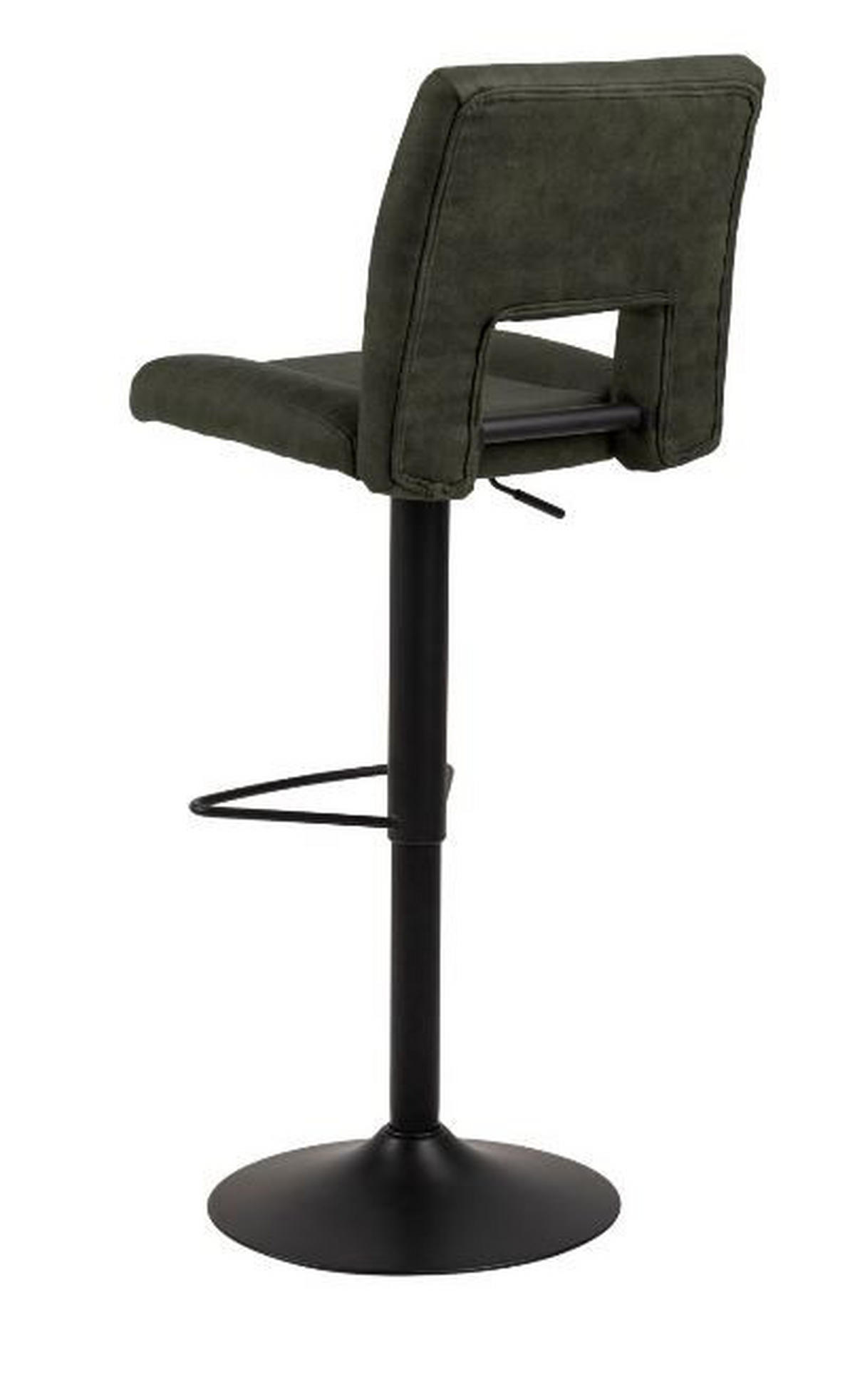 BARSKA STOLICA  maslinasto zelena  metal, tekstil      - maslinasto zelena/crna, Moderno, metal/tekstil (41,5/94-115/52cm) - Carryhome