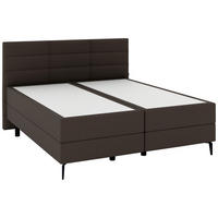 BOXSPRINGBETT 180/200 cm  in Braun  - Schwarz/Braun, KONVENTIONELL, Holzwerkstoff/Kunststoff (180/200cm) - Musterring