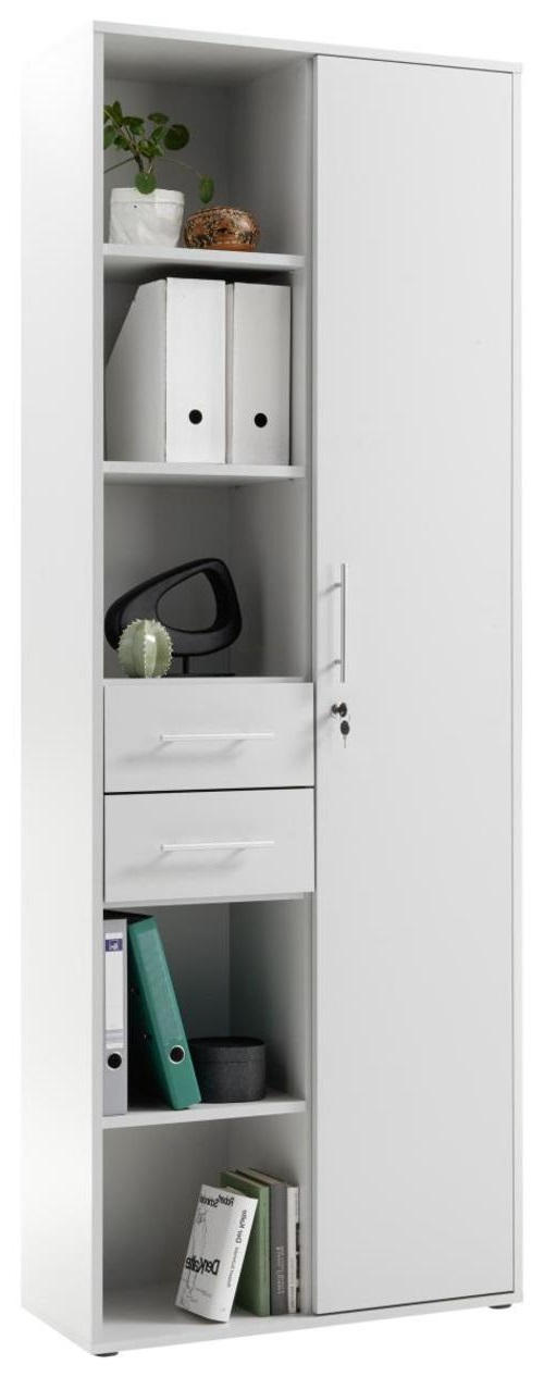 AKTENSCHRANK Hellgrau  - Hellgrau, Basics, Holzwerkstoff (80/216/35,0cm) - MID.YOU