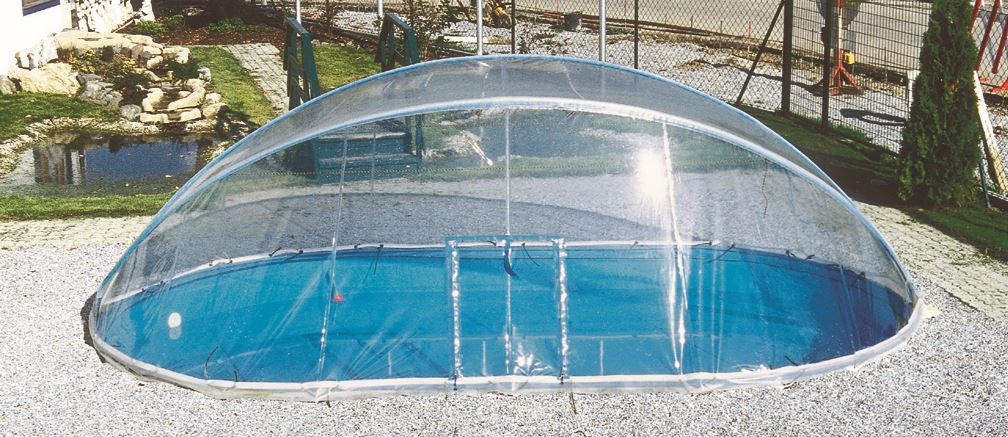 POOLDACH 370/730 cm  - Transparent, Basics, Kunststoff (370/730cm)
