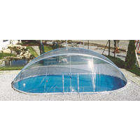 POOLDACH 370/730 cm  - Transparent, Basics, Kunststoff (370/730cm)