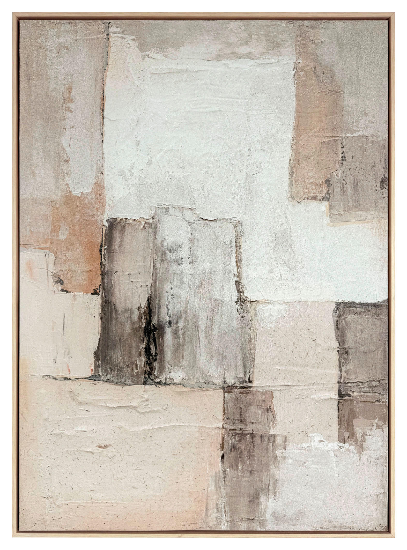 LEINWANDBILD Abstraktes Beigebraun  - Beigebraun, Design, Holzwerkstoff (78/100cm) - Reinders!