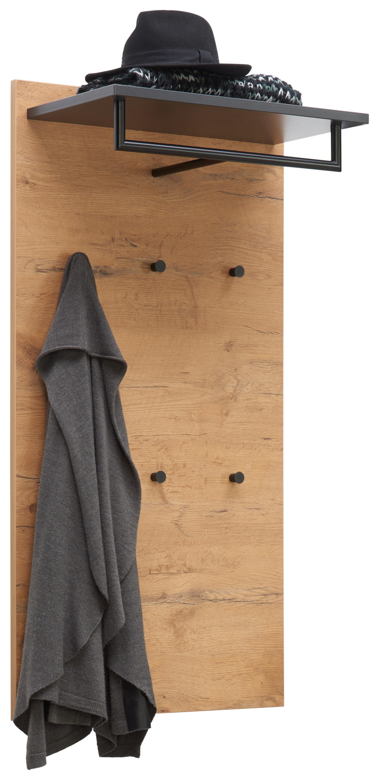 GARDEROBENPANEEL  in 59/115/30 cm  - Eichefarben/Anthrazit, Design, Holzwerkstoff (59/115/30cm) - Moderano