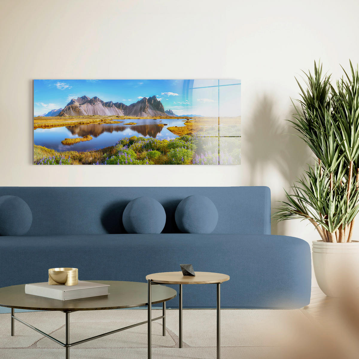 GLASBILD Landschaft & Natur 125/50 cm  - Multicolor, Basics, Glas/Papier (125/50cm)