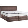 BOXSPRINGBETT 200/200 cm  in Braun, Dunkelbraun  - Wengefarben/Dunkelbraun, KONVENTIONELL, Holz/Textil (200/200cm) - Novel