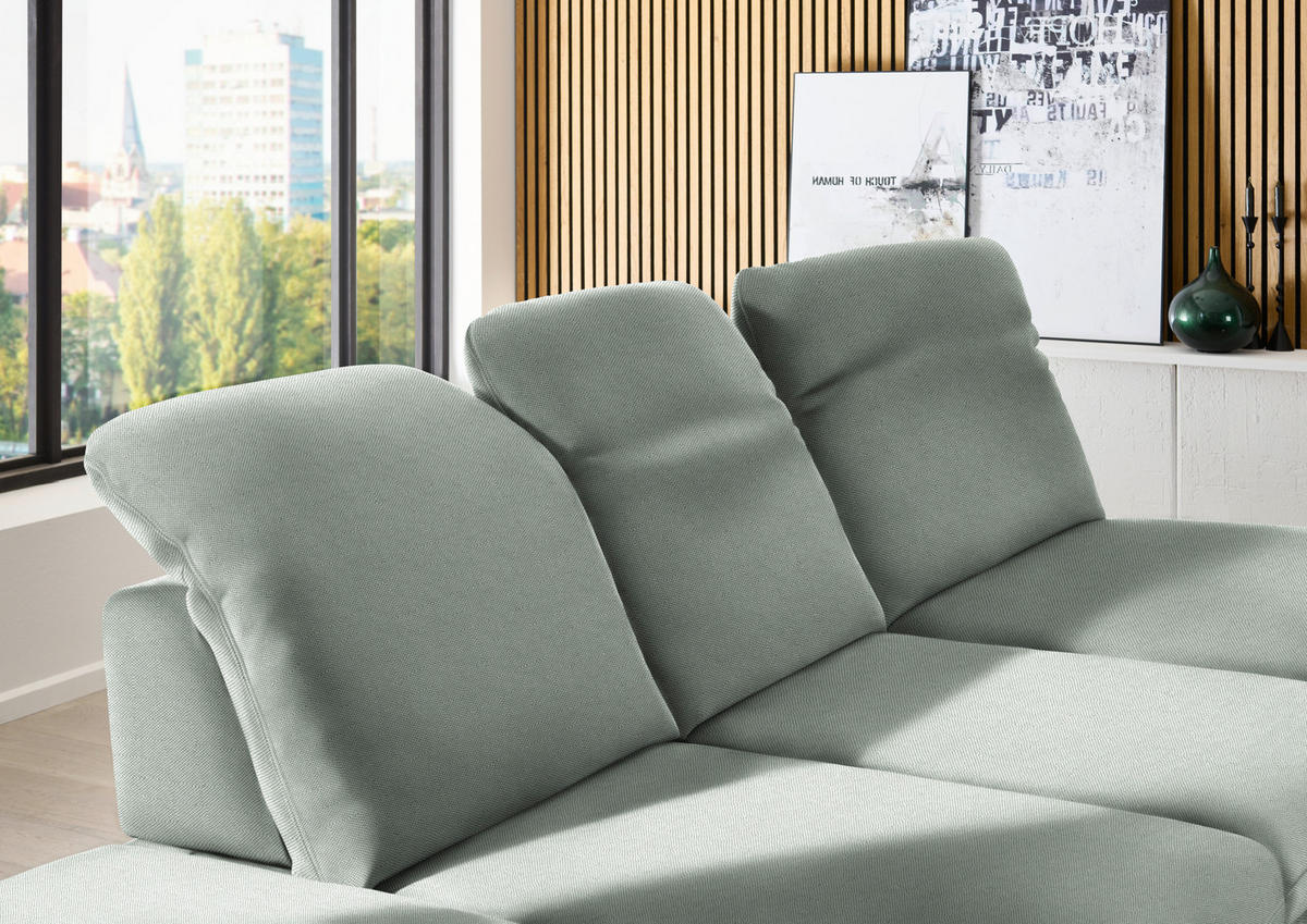 ECKSOFA  in Chenille Hellgrau  288/198 cm  - Hellgrau/Schwarz, Design, Textil/Metall (288/198cm) - Beldomo Style