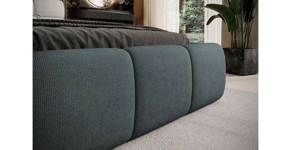 POLSTERBETT 160/200 cm,  in Petrol, Graublau,  - Graublau/Petrol, Design, Kunststoff/Textil (160/200cm) - Esposa
