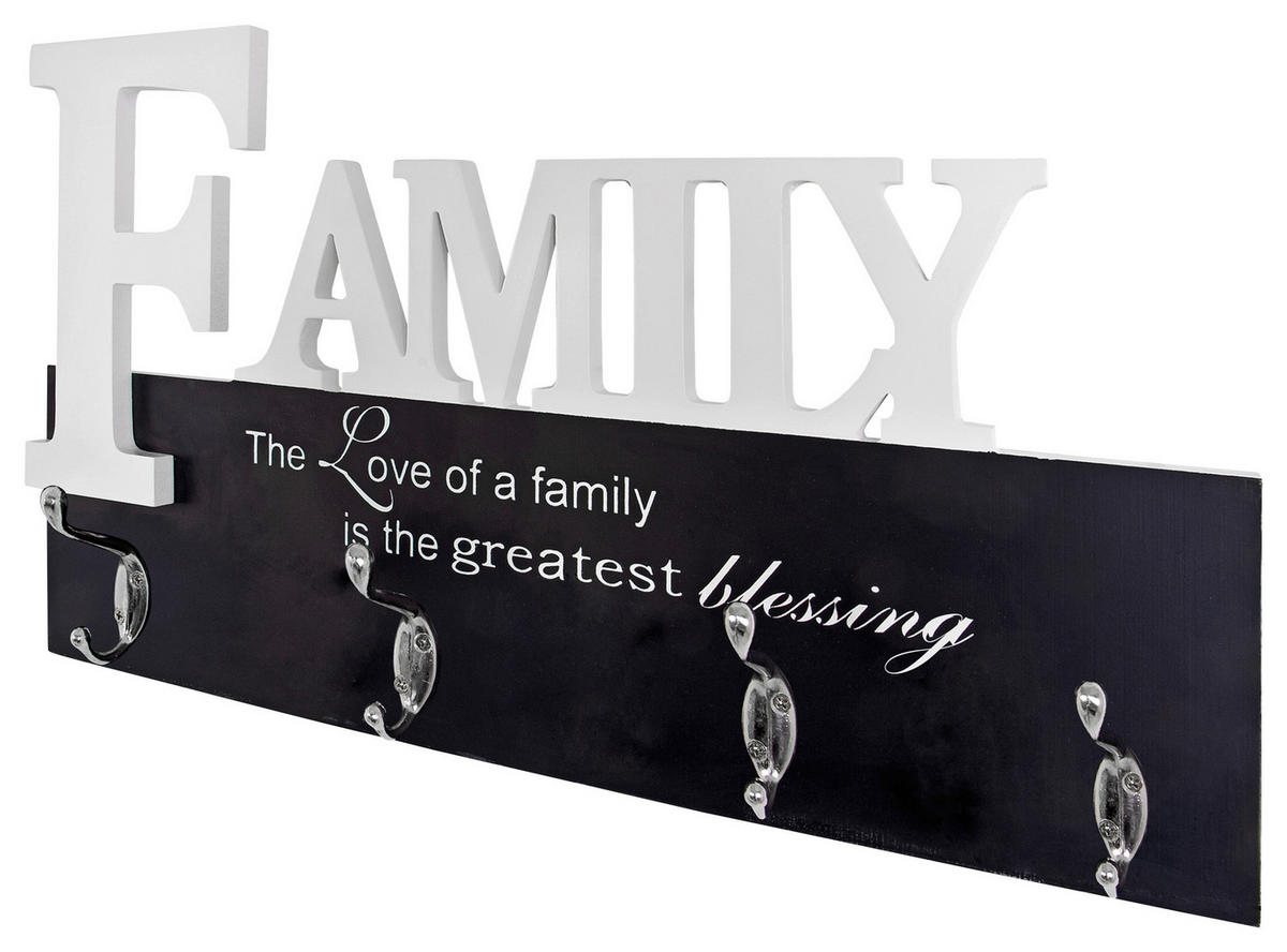 STENSKI OBEŠALNIK - bela, Design, leseni material (50/27/3cm) - Carryhome