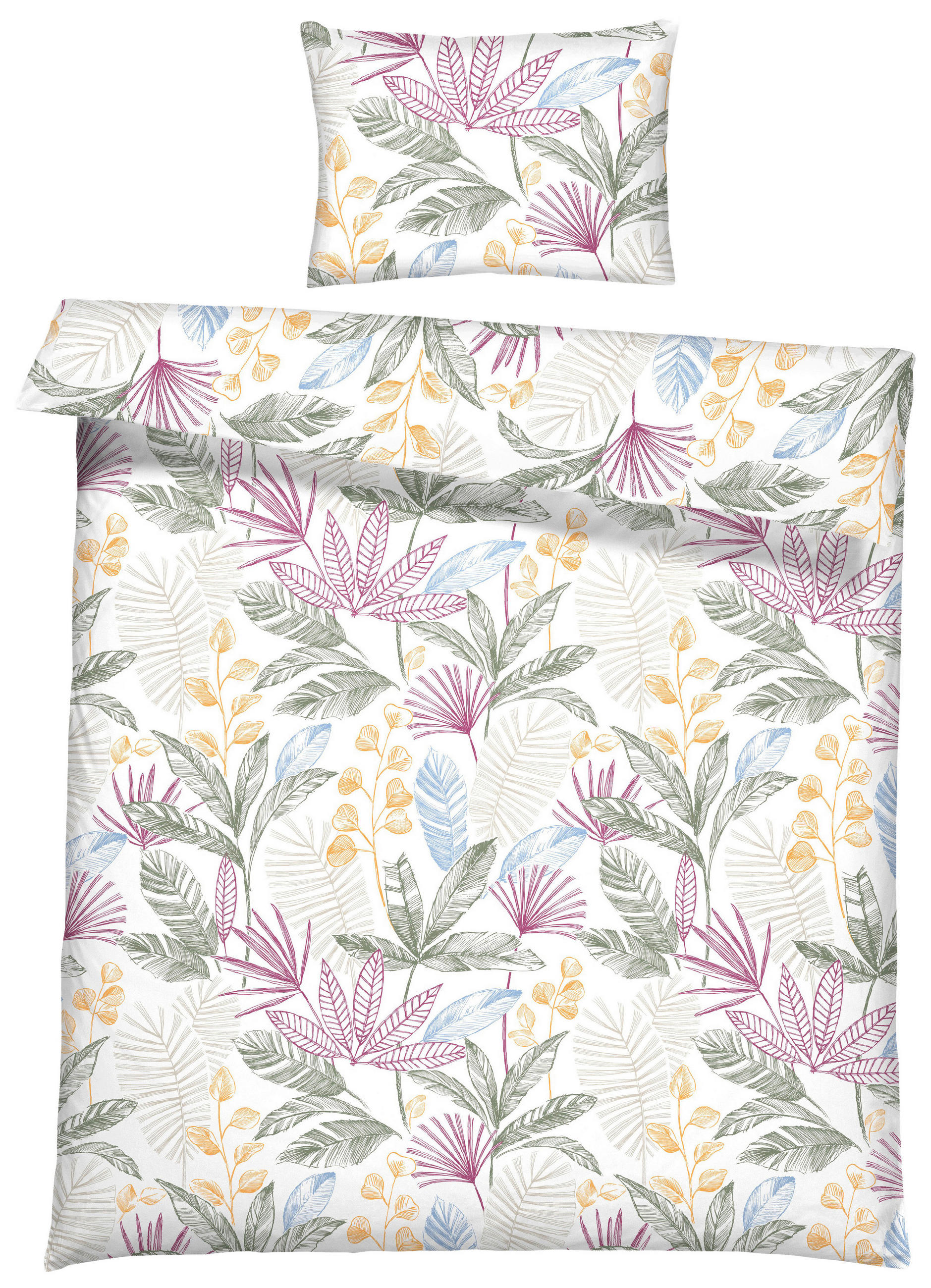 BETTWÄSCHESET Satin 160/210 cm  70 cm/50 cm  - Multicolor, Basics, Textil (160/210cm) - Ambiente