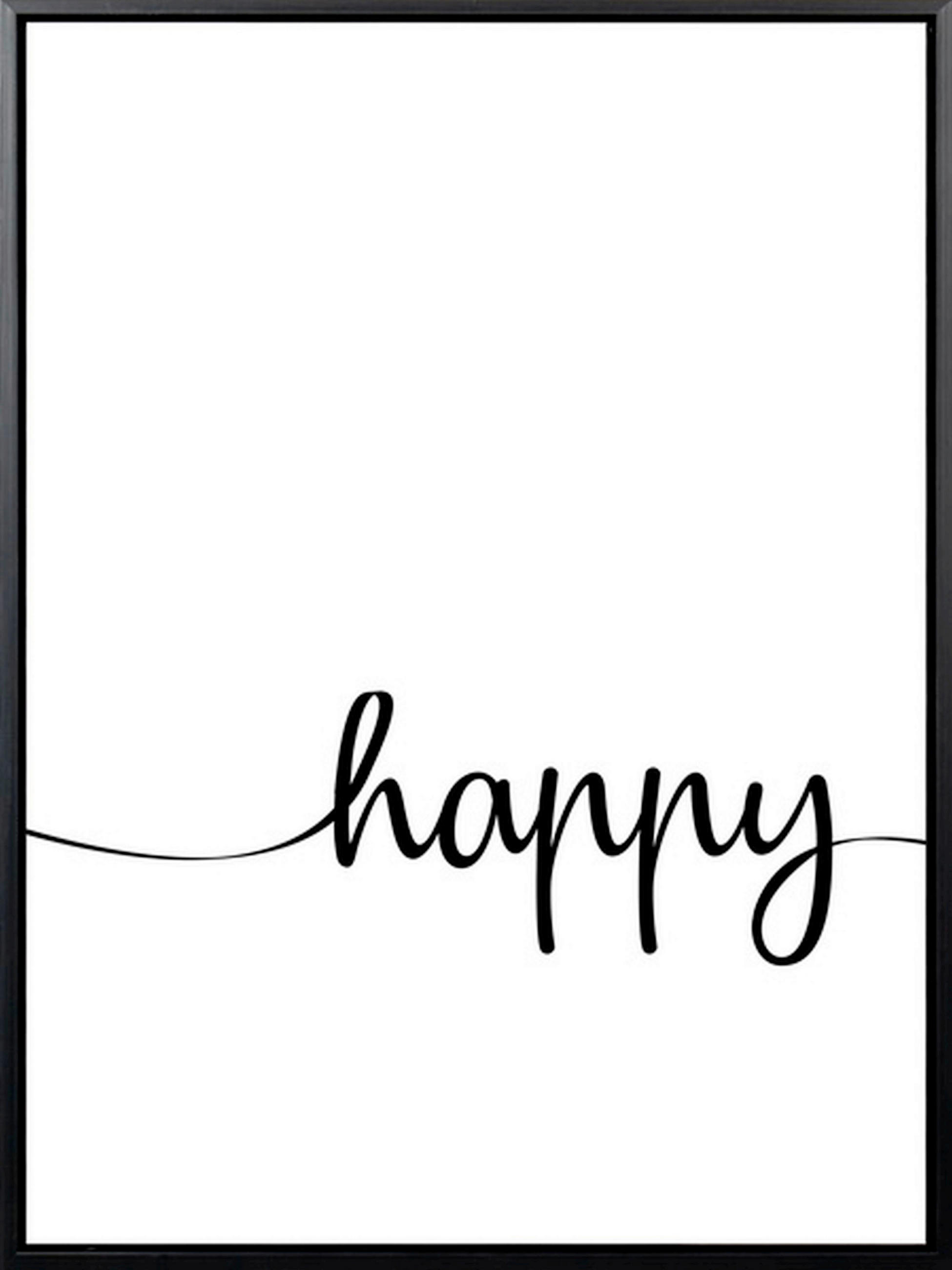 KUNSTDRUCK Text 45/60 cm  - Schwarz/Weiß, Trend, Holzwerkstoff/Kunststoff (45/60cm) - Monee