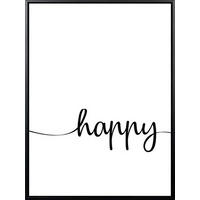 KUNSTDRUCK Text 45/60 cm  - Schwarz/Weiß, Trend, Holzwerkstoff/Kunststoff (45/60cm) - Monee