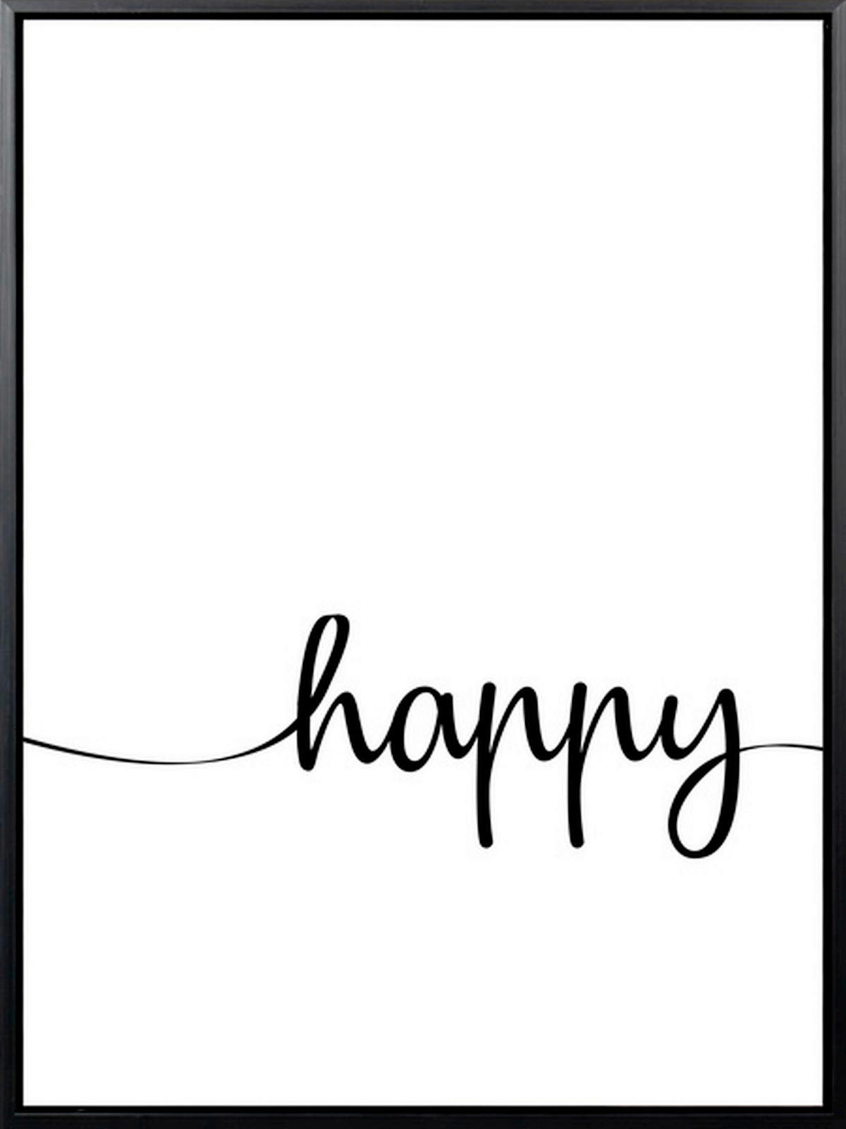 KUNSTDRUCK Text 45/60 cm  - Schwarz/Weiß, Trend, Holzwerkstoff/Kunststoff (45/60cm) - Monee