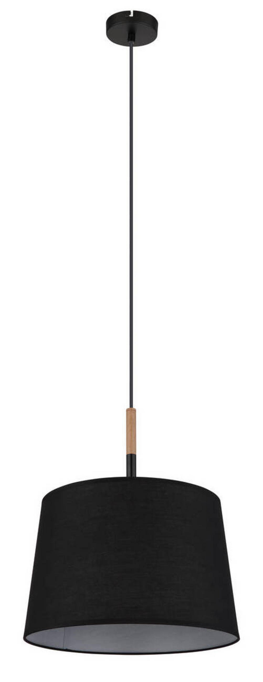HÄNGLAMPA 38/120 cm  - svart/naturfärgad, Basics, metall/trä (38/120cm) - Globo