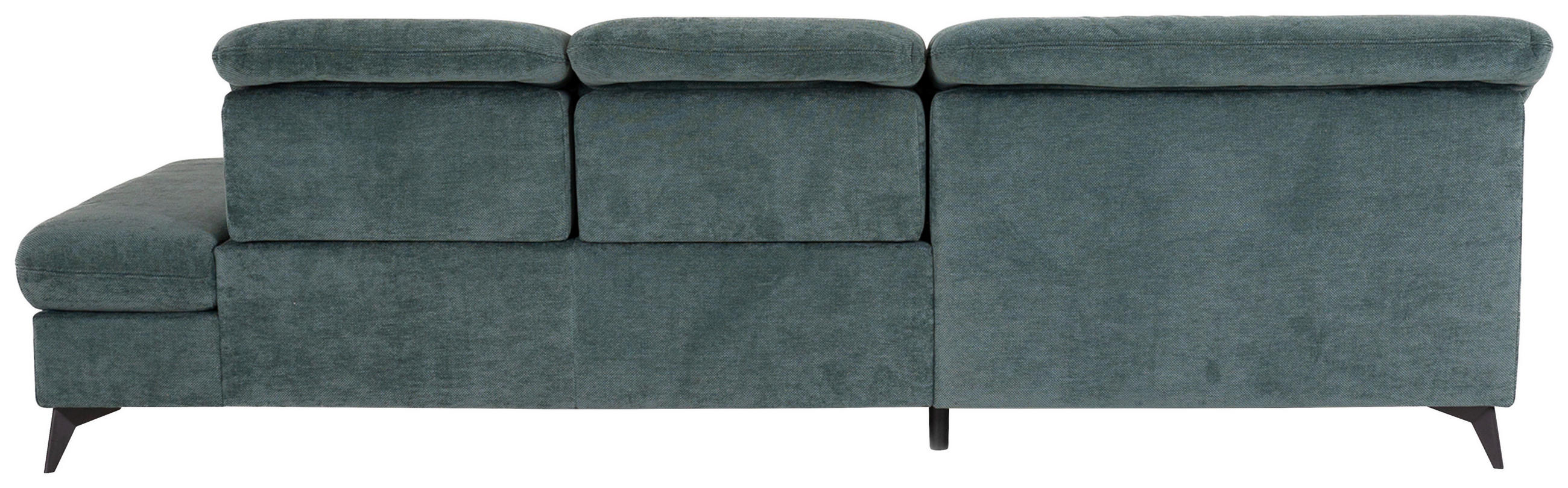 Thumbnail - Beldomo Style Ecksofa, Dunkelgrün, Textil, Ottomane links, L-Form, 288x198 cm, Typenauswahl, Bettkasten erhältlich, Stof...