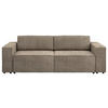 3-SITZER-SOFA Webstoff Braun  - Schwarz/Braun, MODERN, Kunststoff/Textil (254/84/98cm) - Stylife