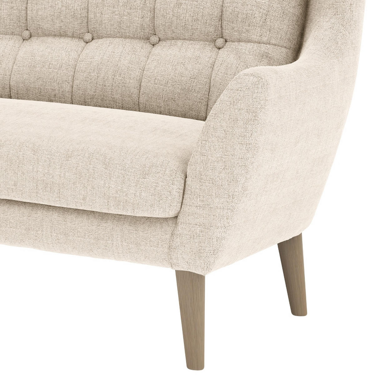 ECKSOFA in Webstoff Silberfarben  - Eichefarben/Silberfarben, Konventionell, Holz/Textil (250/107/173cm) - Trendmanufaktur