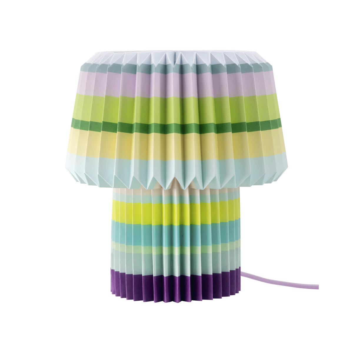 LED-TISCHLEUCHTE REMEMBER 30/31 cm  - Gelb/Hellgrün, Basics, Papier (30/31cm) - REMEMBER