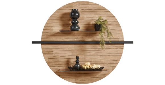 WANDPANEEL Eichefarben  116/96/22 cm  - Eichefarben, Natur, Glas/Holz (116/96/22cm) - Valnatura