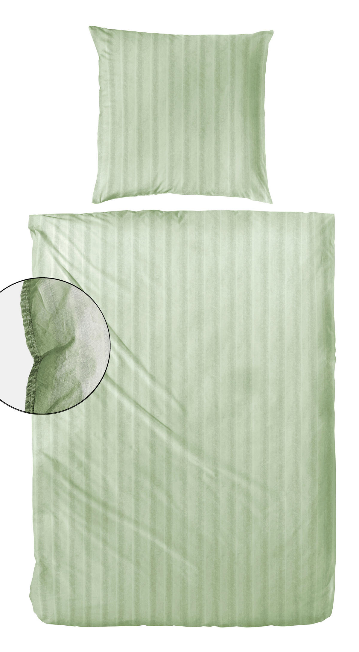BETTWÄSCHE Renforcé 135/200 cm  - Olivgrün, Basics, Textil (135/200cm)