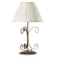 TISCHLEUCHTE 4623 ODINO 35/57 cm  - Braun/Weiß, KONVENTIONELL, Kunststoff/Textil (35/57cm)