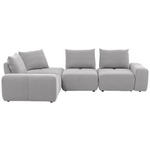 ECKSOFA in Velours Silberfarben  236/326 cm  - Silberfarben/Schwarz, Design, Kunststoff/Textil (236/326cm) - Xora