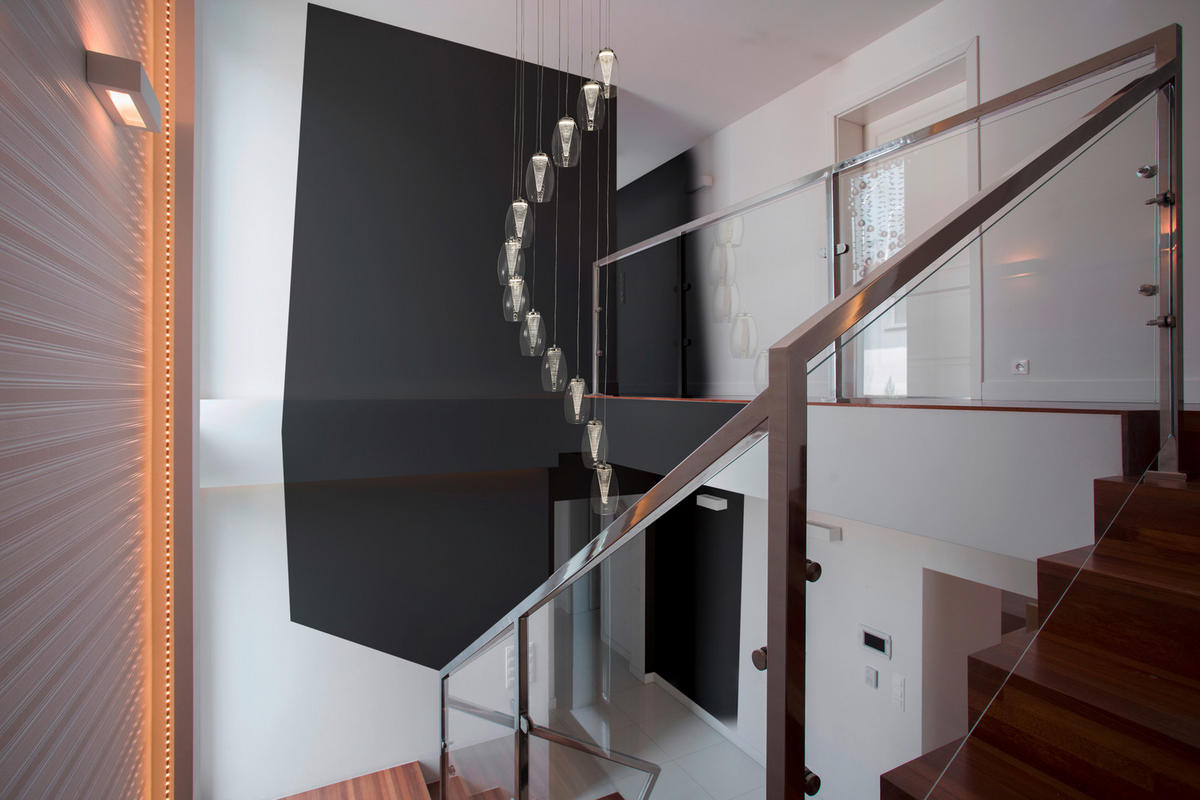 LED-HÄNGLAMPA 52/200/52 cm  - klar/kromfärg, Design, metall/glas (52/200/52cm)