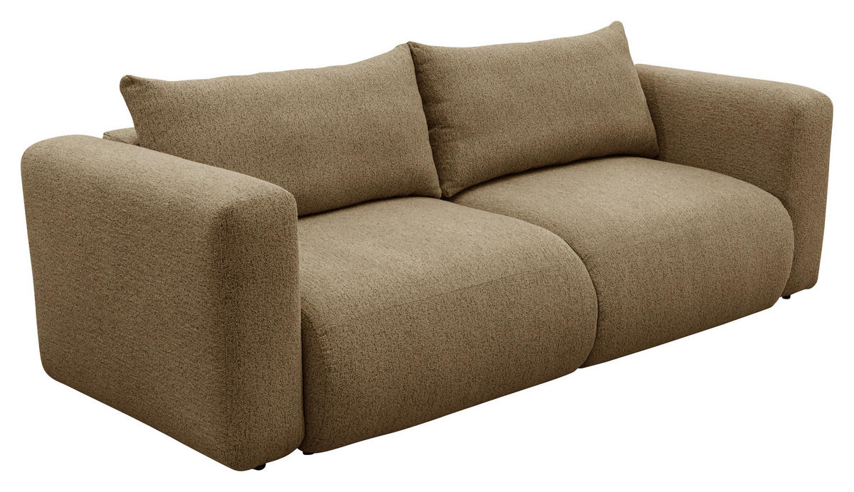SCHLAFSOFA Flachgewebe Dunkelorange  inkl.  - Dunkelorange/Schwarz, MODERN, Kunststoff/Textil (248/94/109cm) - Carryhome