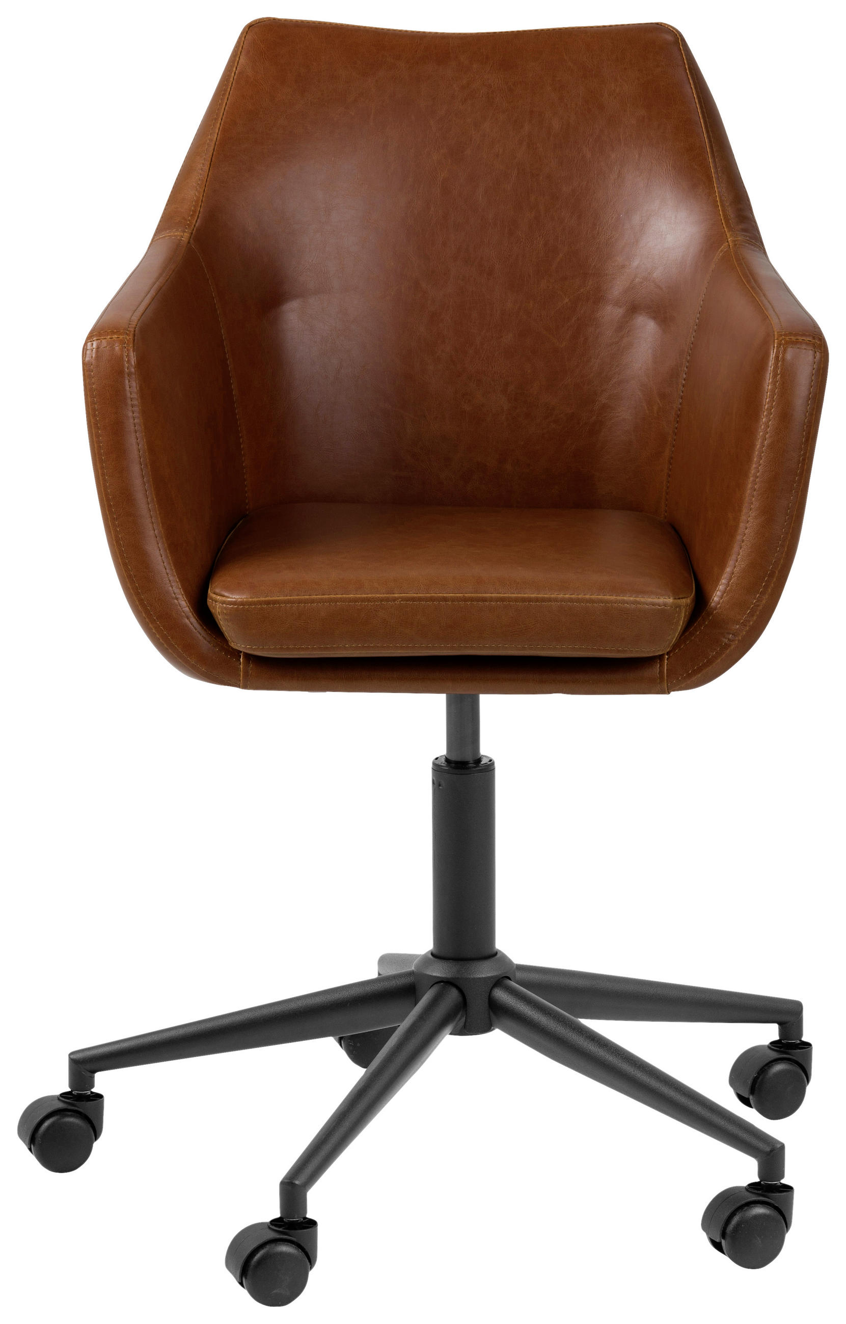 VRTLJIVI STOL tekstil rjava, črna  - črna/rjava, Design, kovina/umetna masa (58/85-95/58cm) - MID.YOU