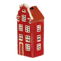 DEKORAČNÝ DOM - červená, Basics, keramika (9/18/9cm)