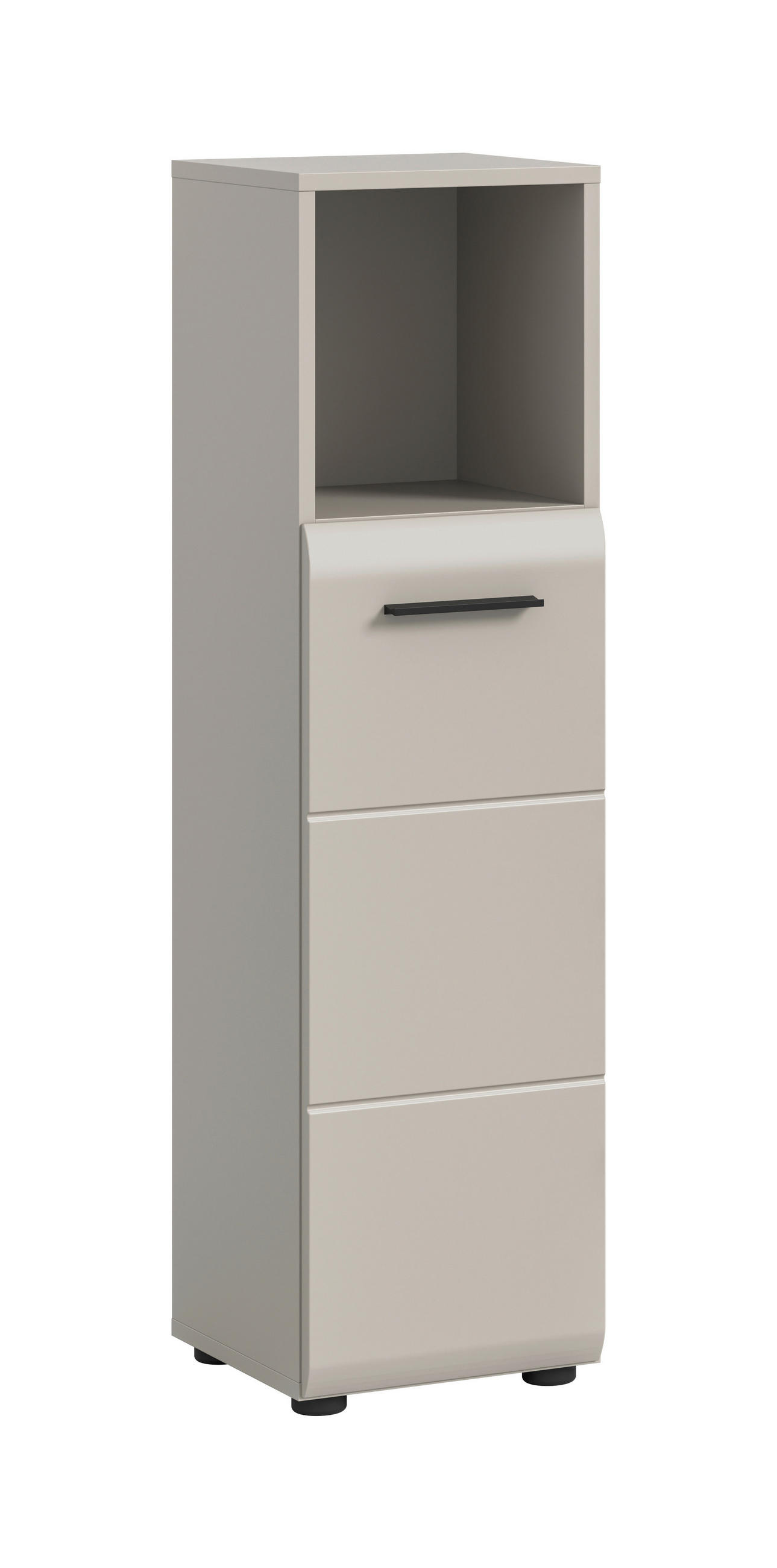 MIDISCHRANK 30/110/30 cm  - Kaschmir/Schwarz, Trend, Holzwerkstoff/Kunststoff (30/110/30cm) - MID.YOU