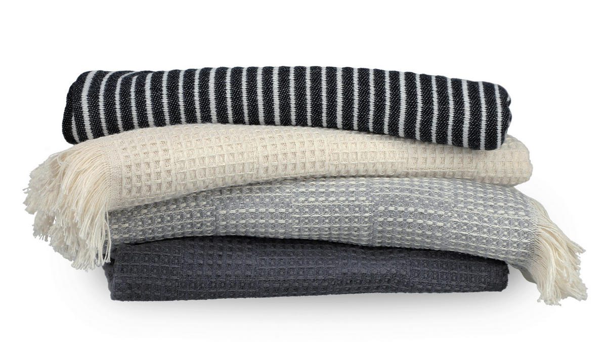 PLAID MUSTERRING 130/170 cm  - Schwarz/Weiß, Design, Textil (130/170cm) - Musterring