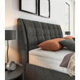 POLSTERBETT 180/200 cm,  in Anthrazit, Lattenrost, Bettkasten,  - Anthrazit/Schwarz, Design, Holz/Holzwerkstoff (180/200cm) - Dieter Knoll