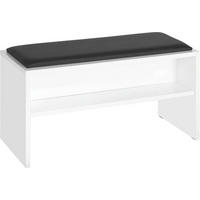 HOCKER in Holzwerkstoff Weiß  - Weiß, Design, Holzwerkstoff (90/48/40cm) - Sadena