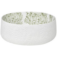 DEKOSCHALE - Weiss/Grün, Basics, Keramik (28/10,5cm) - Räder