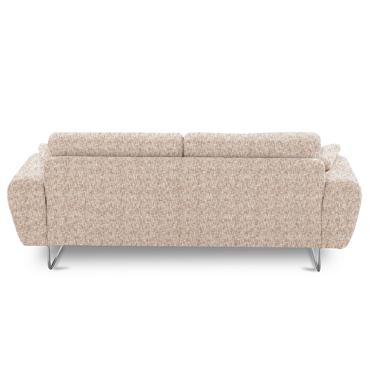 3-SITZER-SOFA SPRING in Webstoff Blau, Gelb, Rot, Weiß Modern  - Chromfarben/Blau, Design, Textil/Metall (187/85/92cm) - Livetastic
